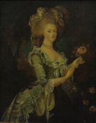 Continental School (early 20th Century) A portrait of Marie Antoinette (?) Oil on board Initialled