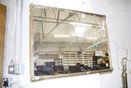 A rectangular mirror in gilt moulded rope twist frame, 69cm x 50cm