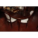 A Victorian style extending dining table 178cm extended and a set of four dining chairs Best Bid