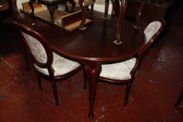 A Victorian style extending dining table 178cm extended and a set of four dining chairs Best Bid