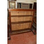 A mahogany bookcase with adjustable open shelves 117cm wide Best Bid