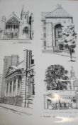 Frank Shipsides (1908-2005) 'Bristol Impressions' drawings for the book by Frank Shipsides Ink