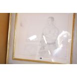 David Shaw (1952-1988) 'Man and Buddha' 1981 A study of a topless man Pencil on paper Signed lower