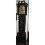 A carved oak eight-day longcase clock, Richard Stone, Thame, late 18th century and later