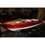 A model Riva Aquarama boat, 91cm