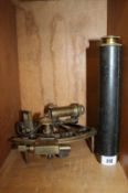 A Henry Barrow & Co. London sextant (unboxed) and a two draw brass telescope -2 Best Bid