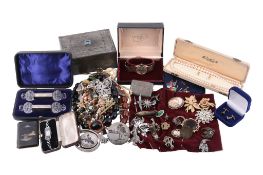 A collection of various costume jewellery and other items  A collection of various costume jewellery