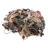 A collection of costume jewellery, to include various rings; necklaces;...  A collection of