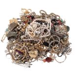 A collection of various costume jewellery, including various rings  A collection of various