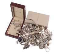 A collection of silver coloured jewellery  A collection of silver coloured jewellery  , to