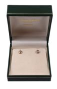 A pair of 18 carat gold diamond earstuds  A pair of 18 carat gold diamond earstuds  , the