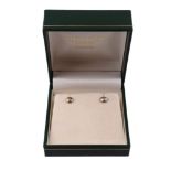 A pair of 18 carat gold diamond earstuds  A pair of 18 carat gold diamond earstuds  , the