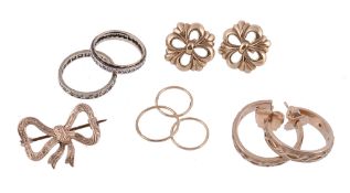 A small collection of earrings and other items  A small collection of earrings and other items  ,