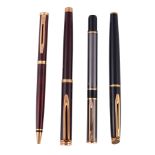 Waterman, a burgundy fountain pen, with a burgundy lacquer cap and barrel  Waterman, a burgundy