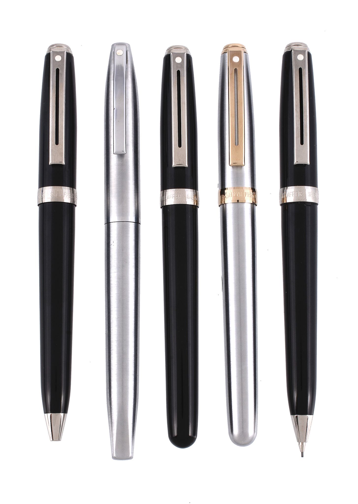 Sheaffer, a fountain pen, with brushed detail throughout  Sheaffer, a fountain pen,   with brushed