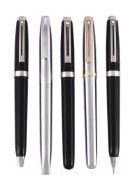 Sheaffer, a fountain pen, with brushed detail throughout  Sheaffer, a fountain pen,   with brushed
