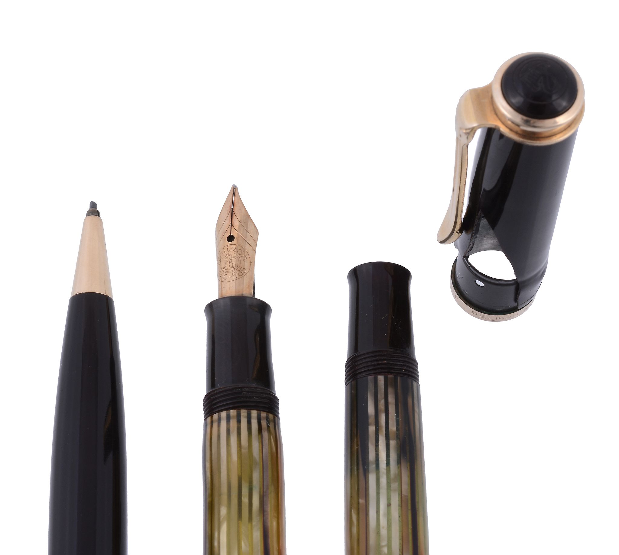 Pelikan, No 400 , a fountain pen, with a brown cap and turning knob and...  Pelikan, No 400  , a - Image 2 of 2