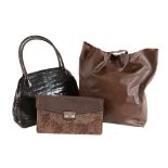 Celine, a brown leather tote bag , with short leather straps  Celine, a brown leather tote bag  ,