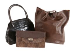 Celine, a brown leather tote bag , with short leather straps  Celine, a brown leather tote bag  ,