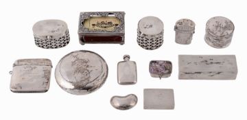 A collection of small silver items, to include  A collection of small silver items,   to include: an