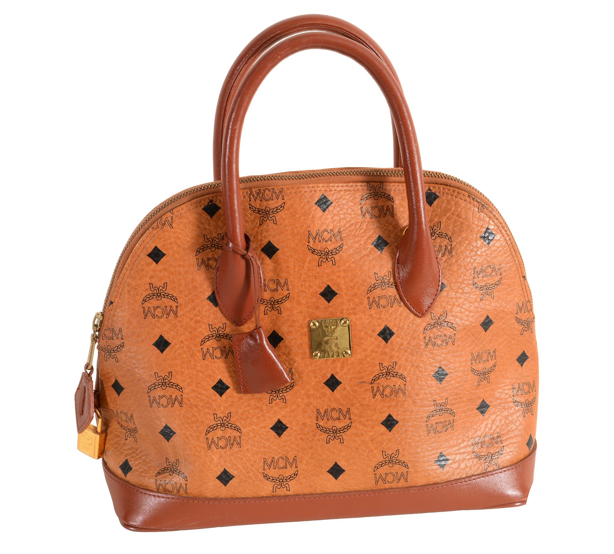 MCM, Heritage, a coated canvas bowler bag, with logo print to the outside  MCM, Heritage, a coated - Image 4 of 4