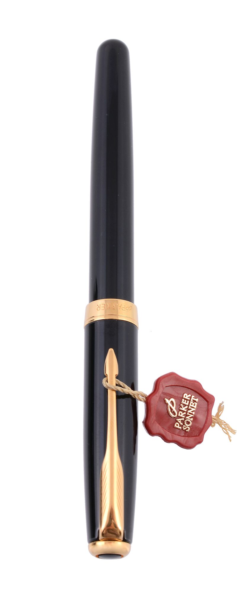 Parker, Sonnet, a black lacquer fountain pen, with a black lacquer cap barrel  Parker, Sonnet, a - Image 2 of 3