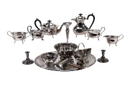 A collection of small silver and various plated wares, the silver comprising  A collection of