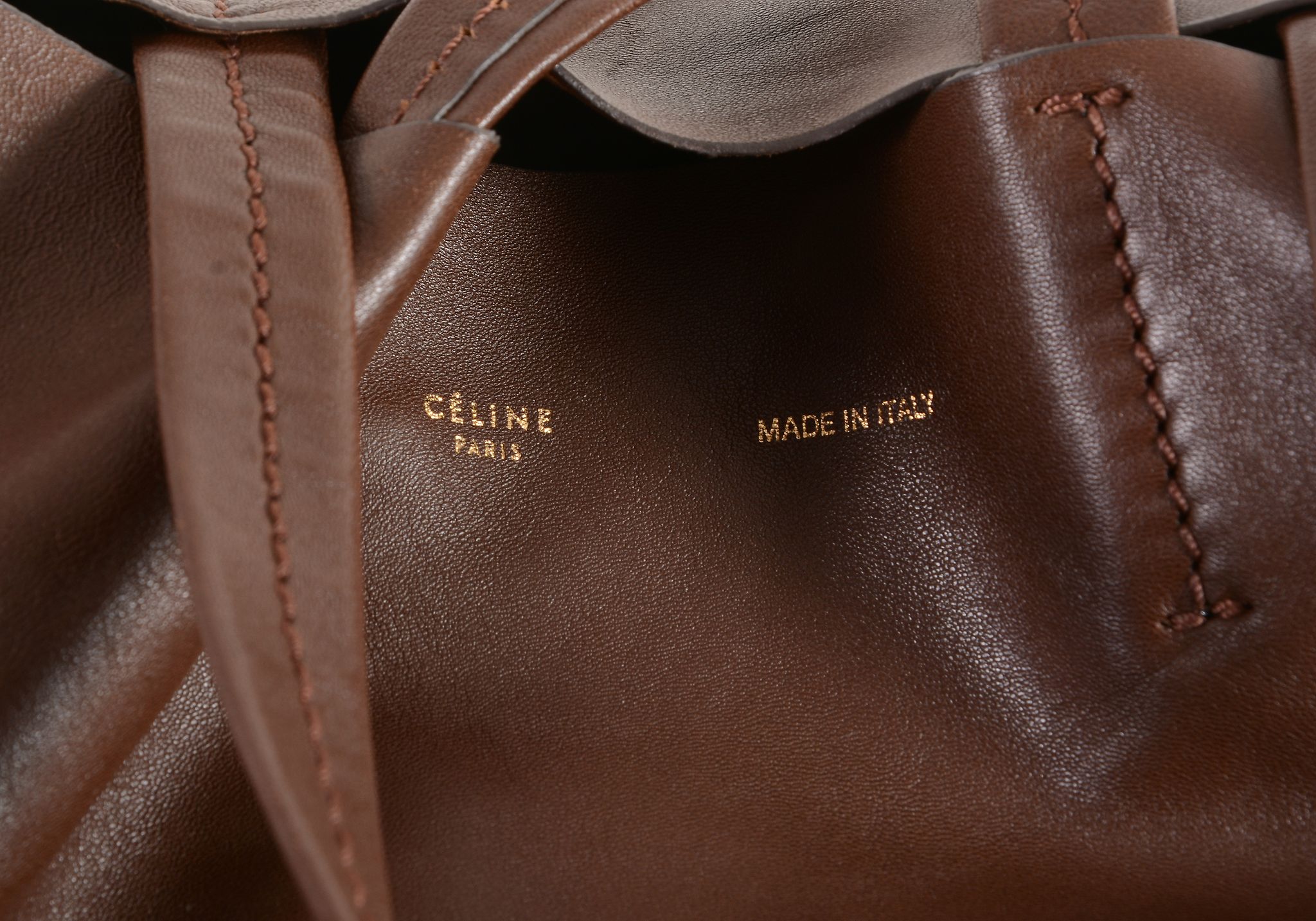 Celine, a brown leather tote bag , with short leather straps  Celine, a brown leather tote bag  , - Image 2 of 5
