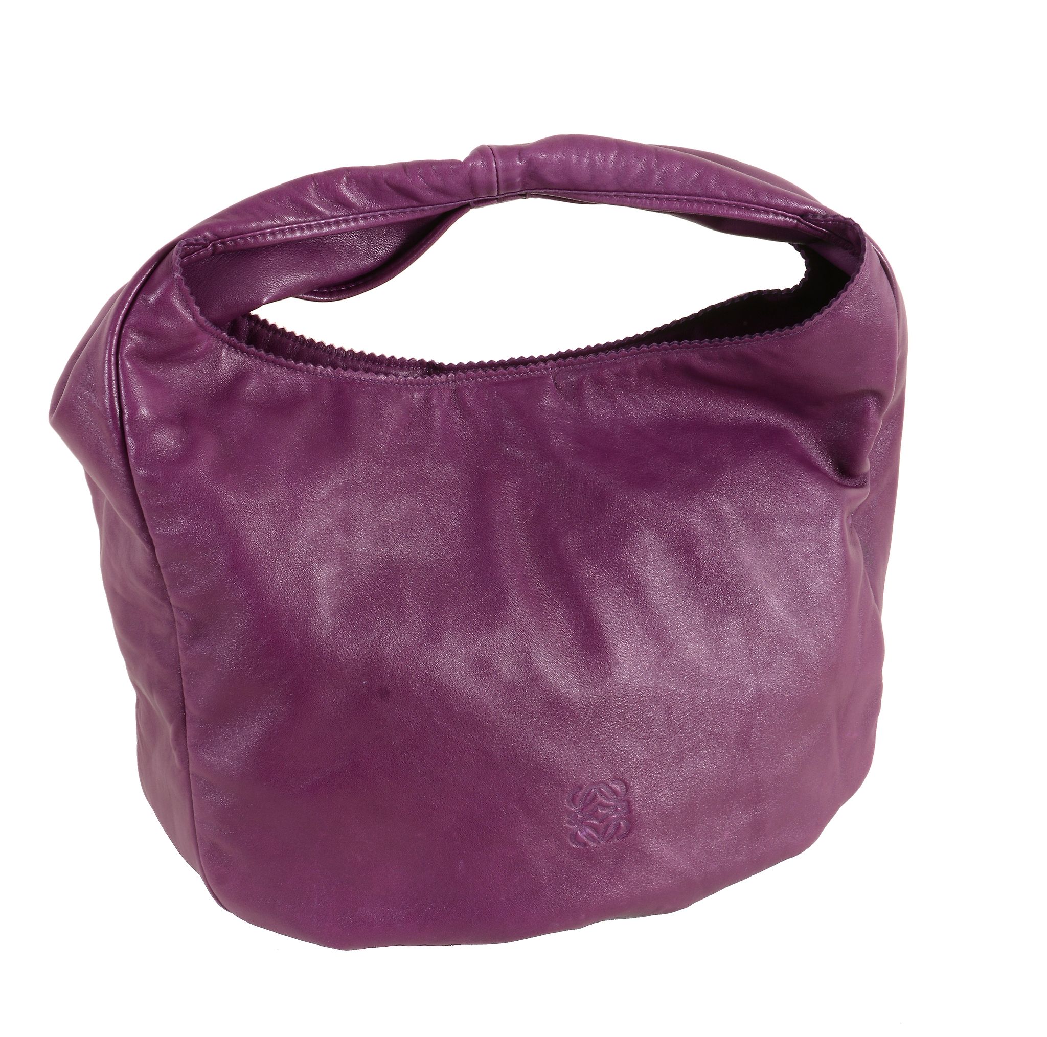 Loewe, a purple leather shoulder bag, with magnetic fastening  Loewe, a purple leather shoulder bag, - Image 2 of 5