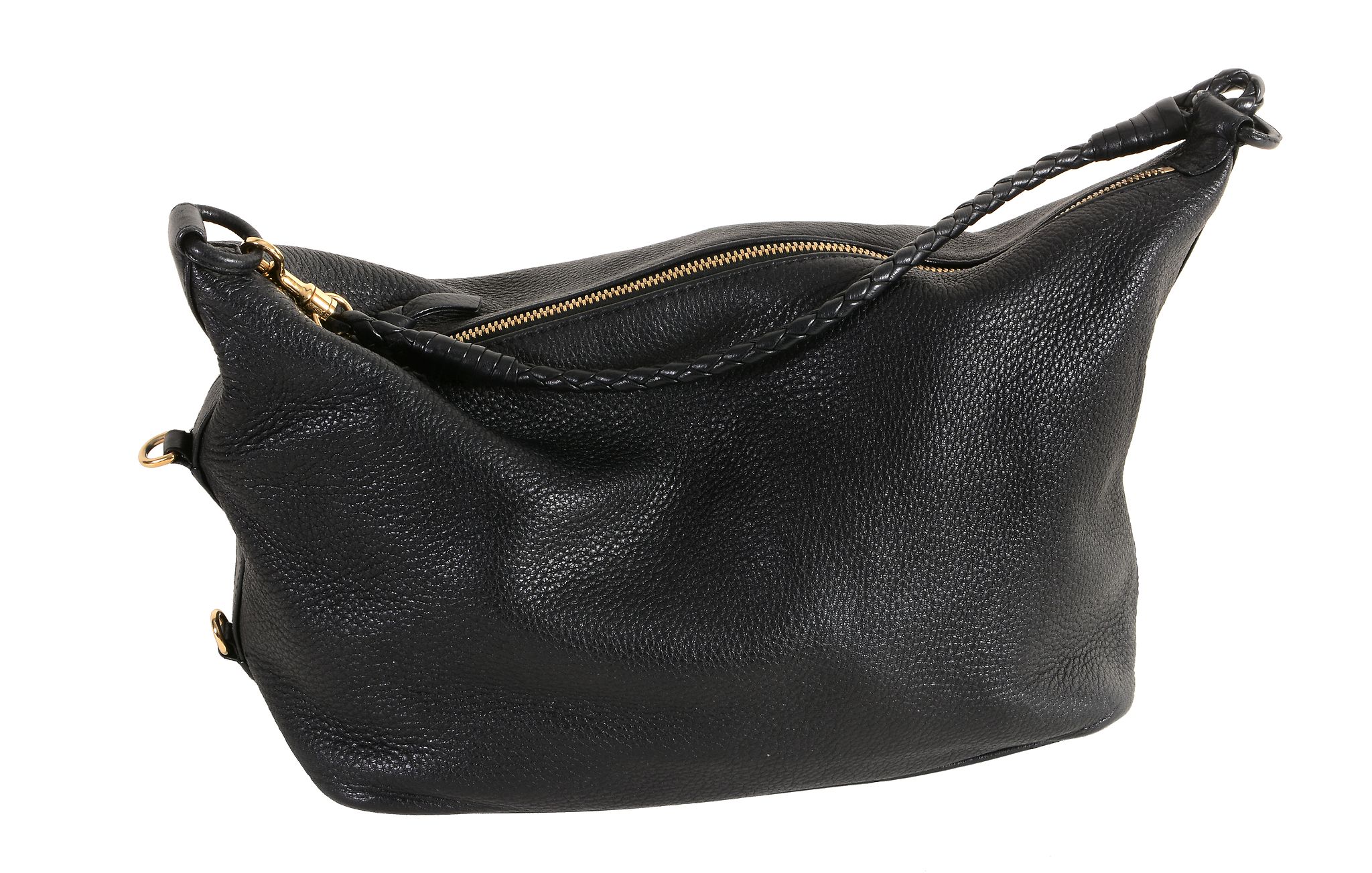 Bottega Veneta, a black leather handbag, with a plaited leather handle  Bottega Veneta, a black - Image 3 of 3