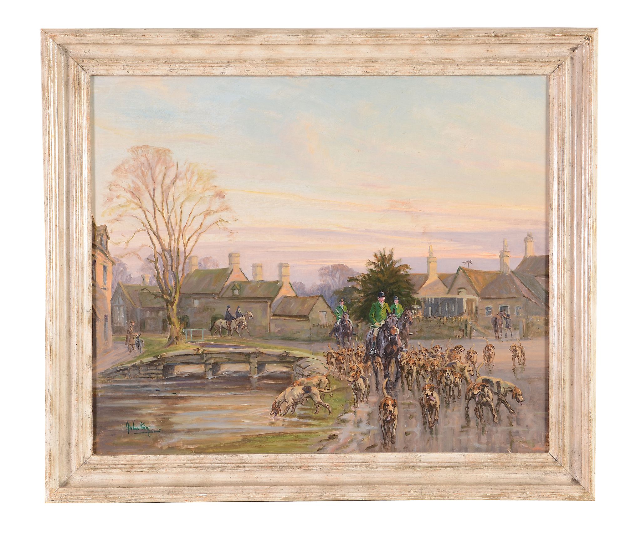 John Gregory King (1929-2014) - "Going home", Heythrop at Lower Slaughter Oil on canvas Signed lower - Image 2 of 2