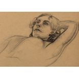 Edward Woore (1880-1960) - A group of four studies of female nudes  black chalk, on various