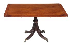 A Regency mahogany and crossbanded tilt-top table , circa 1815  A Regency mahogany and crossbanded