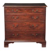 A George III mahogany and stained pine chest of drawers , circa 1770  A George III mahogany and