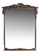An early Victorian carved and gilt composition mantel mirror  An early Victorian carved and gilt