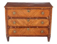 A Dutch mahogany and kingwood commode , circa 1800  A Dutch mahogany and kingwood commode  , circa