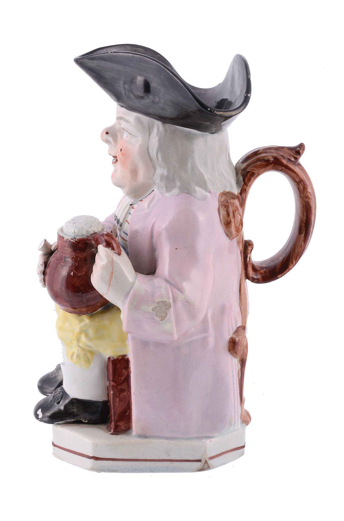 A Staffordshire pearlware Toby jug , first quarter 19th century  A Staffordshire pearlware Toby jug - Image 2 of 2