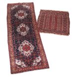 A Tekke rug, approximately 130cm x 115cm together with a Bakhtiar rug  A Tekke rug,   approximately