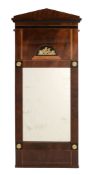 A Directoire gilt metal mounted mahogany pier mirror, circa 1800  A Directoire gilt metal mounted