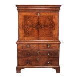 A Queen Anne walnut escritoire , circa 1710  A Queen Anne walnut escritoire  , circa 1710, the