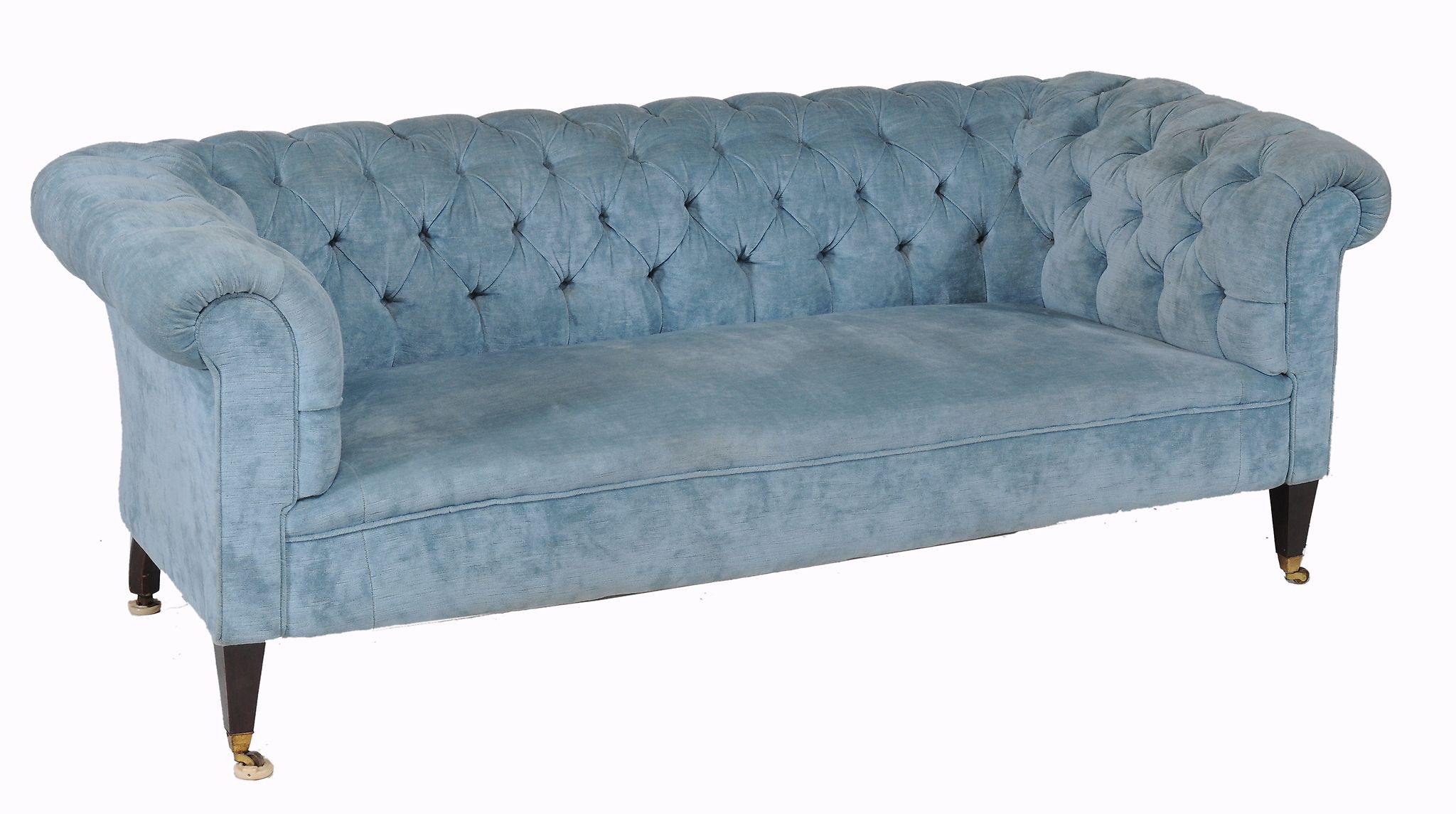 An Edwardian upholstered sofa , circa 1905, of Chesterfield type  An Edwardian upholstered sofa  , - Image 2 of 2