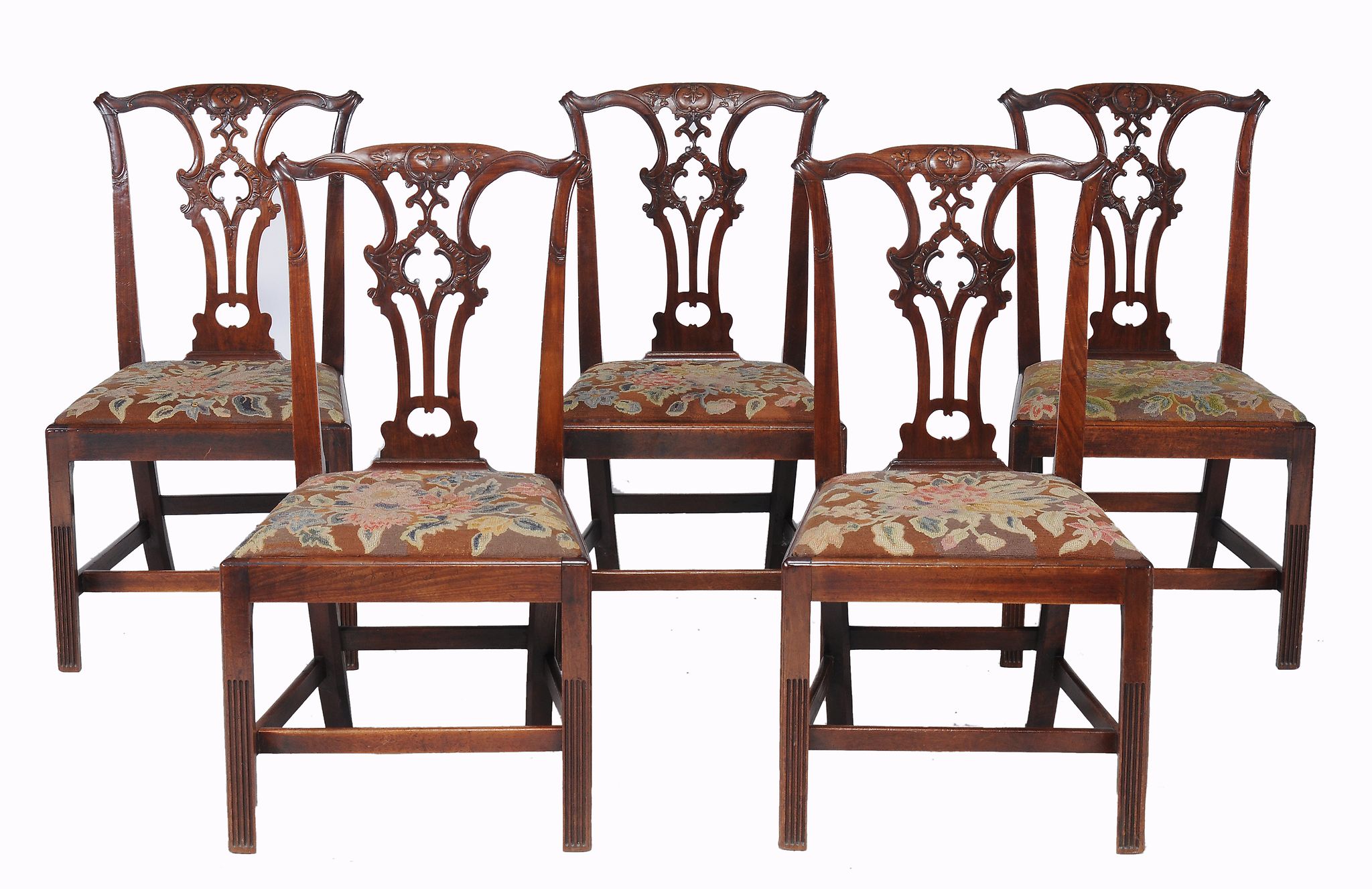 -108 A set of ten George III mahogany dining chairs, circa 1780 -108  A set of ten George III - Image 2 of 2