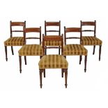 A set of six Regency mahogany dining chairs, circa 1825  A set of six Regency mahogany dining