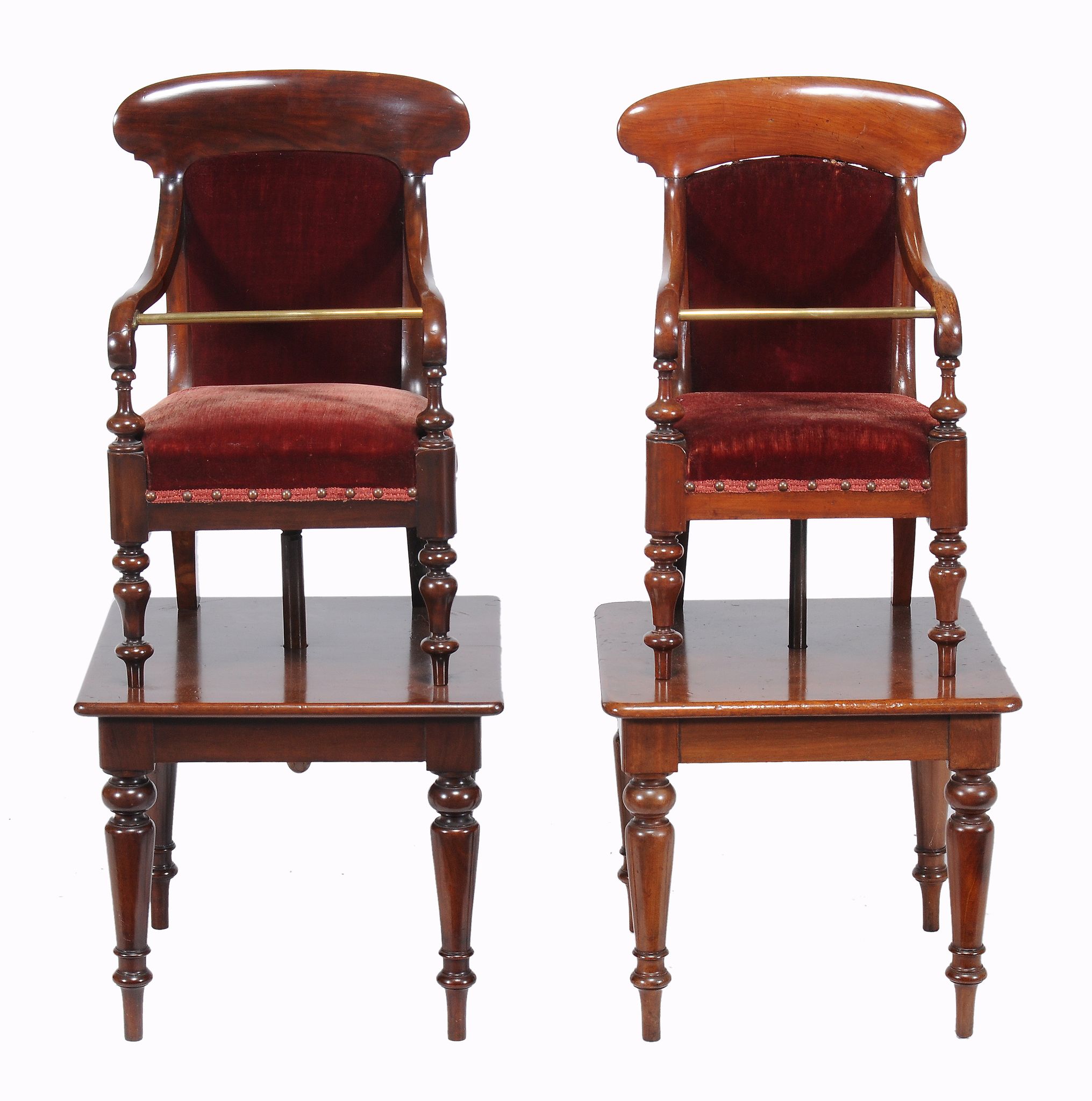 A pair of early Victorian mahogany child’s chairs, circa 1840  A pair of early Victorian mahogany - Image 2 of 2