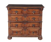 A Charles II oak chest of drawers , circa 1680  A Charles II oak chest of drawers  , circa 1680, the