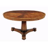 -108 A Regency rosewood and brass inlaid centre table , circa 1815 -108  A Regency rosewood and