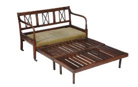 A George III oak metamorphic sofa-bed , circa 1800  A George III oak metamorphic sofa-bed  , circa