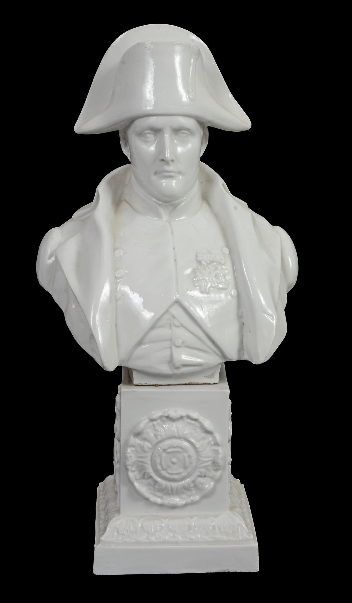 A Paris porcelain white porcelain bust of Napoleon Bonaparte , circa 1840  A Paris porcelain (La