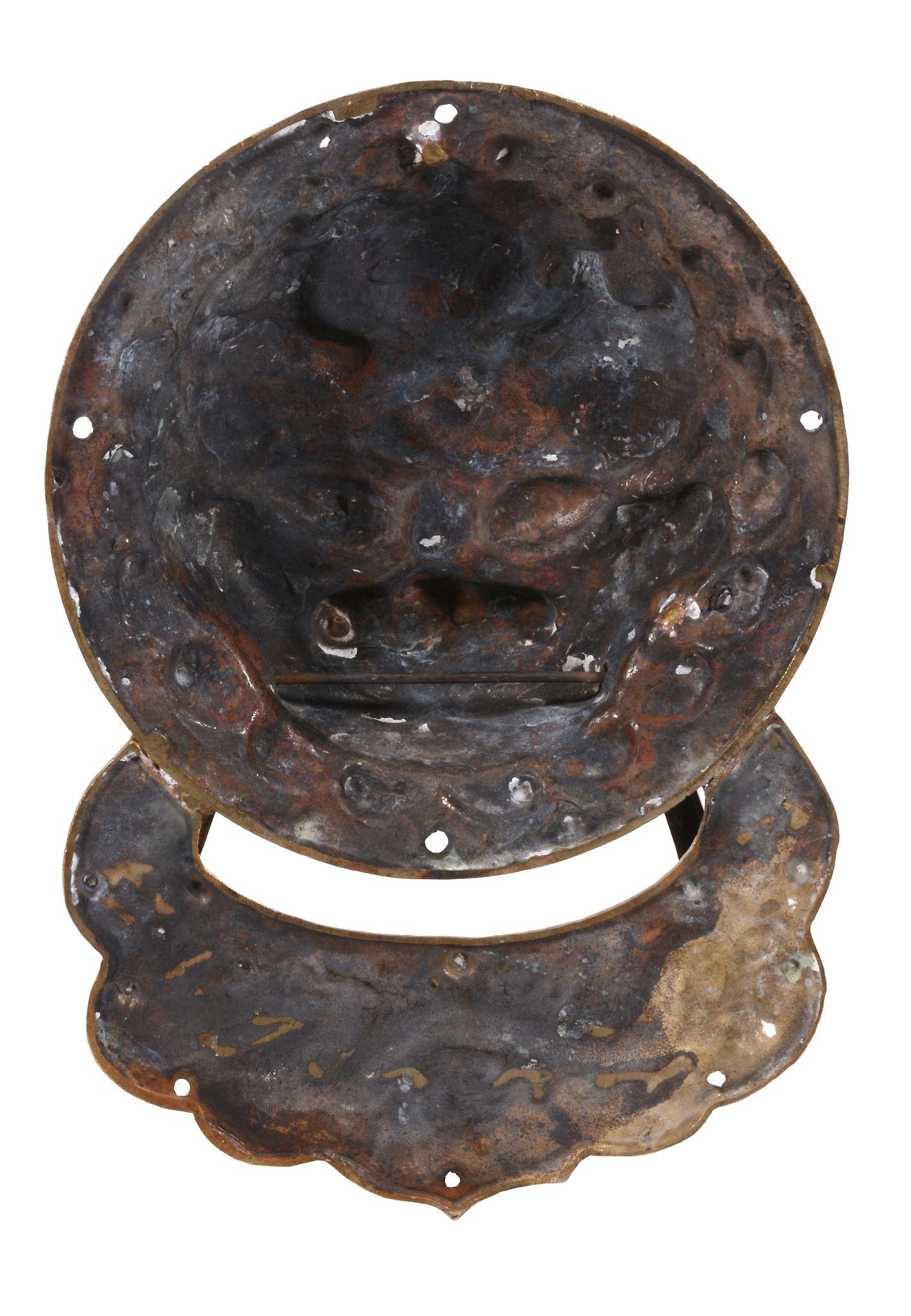 A Chinese bronze door knocker, Qing Dynasty, 19th century  A Chinese bronze door knocker, Qing - Image 2 of 4