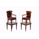 A pair of early Victorian mahogany child’s chairs, circa 1840  A pair of early Victorian mahogany